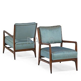 GIO PONTI (Attr.) Pair of lounge chairs