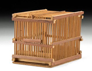 20th C. Chinese Bamboo Cricket Cage