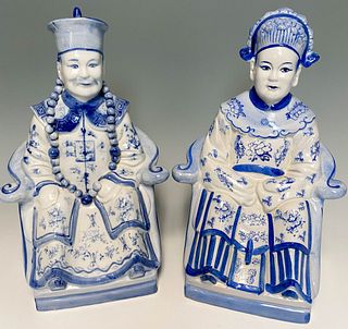 Chinese Porcelain Emperor and Empress