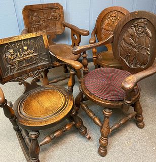 Four German Tavern Chairs