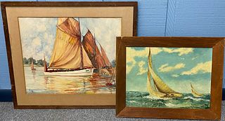 Two Sailboat Paintings