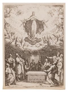Jacques Callot, (French, 1592-1635), L'Assomption de la Sainte Vierge (from Les Images De Tous Les Saincts et Saintes de L'Anee)