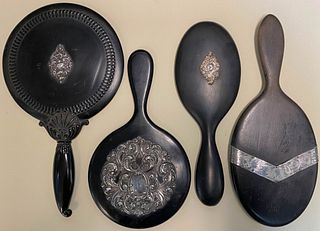 Four Silver Mounted Hand Mirrors