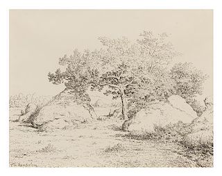 * Theodore Rousseau, (French, 1812-1867), Le cerisier de la plante a Biau, 1862