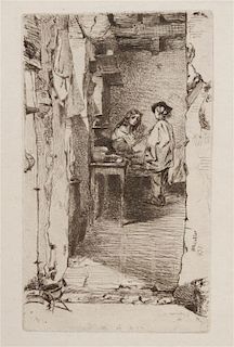 James Abbott McNeill Whistler, (American, 1834-1903), Rag Pickers, Quartier Mouffetard, Paris, 1858