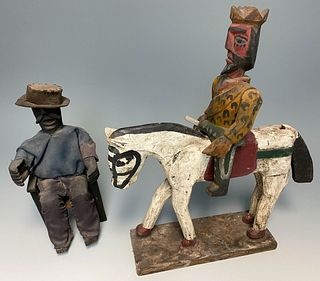 Two Mexican Carved Figures