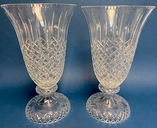 Pair of Large Glass Vases