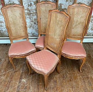 Four Cane Back Diinging Chairs