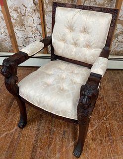 Carved Mahogany Arm Chair
