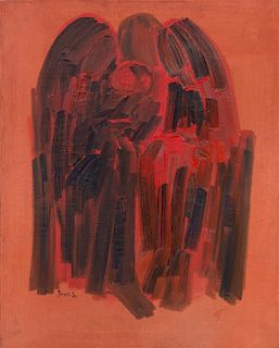 Paul Guiragossian, (Lebanese, 1926-1993), Untitled (Seated Figures)