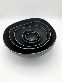 Black Round Nesting Bowls