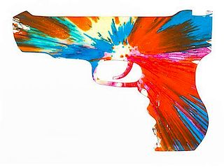 * Damien Hirst, (British, b. 1965), Gun Spin Painting