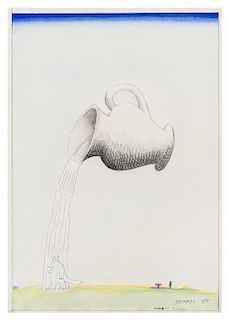 Saul Steinberg, (American, 1914-1999), Rain (Cover F), 1975