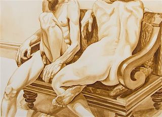 Philip Pearlstein, (American, 1924), Untitled (Reclining Nudes), 1971