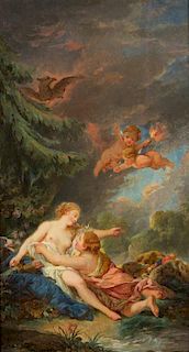 Follower of Francois Boucher, (French, 1703-1770), Jupiter and Callisto