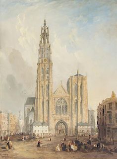 * David Roberts, (Scottish, 1796-1864), Abbeville Cathedral, 1840