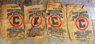 4 Burlap Potato Sacks South Carolina