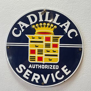 Cadillac Advertising Enamel Sign 
