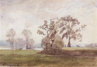 Henri Joseph Harpignies, (French, 1819-1916), Landscape, 1886