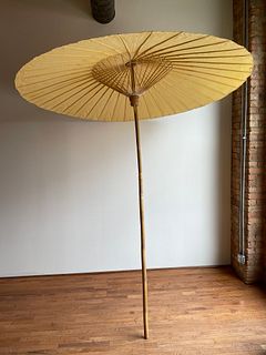 Oversized Anthropologie Bamboo Table Umbrella