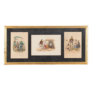 Escenas Mexicanas. Métisses et Guérilleros du Mechouacan. 1844.  21 x 14 cm. Tomado de la obra, “Voyages autour du Monde et Naufrages