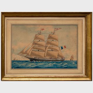 European School: Two-Masted French Ship P.B.