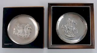 Two Franklin Mint Salvador Dali Silver