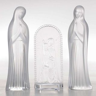Three Lalique Madonna Figures