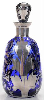 Cobalt-Blue Cologne Bottle and Stopper