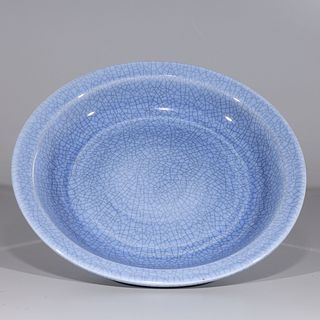 Chinese Blue Crackle Glazed Charger