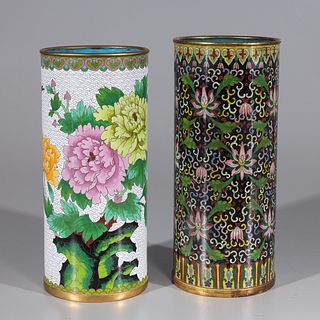 Two Chinese Cloisonné Enamel Hat Stands