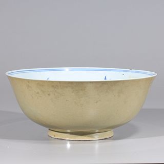 Large Chinese Blue Bowl