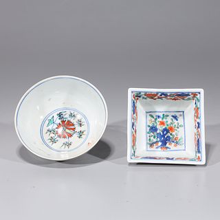 Two Chinese Enameled Porcelains