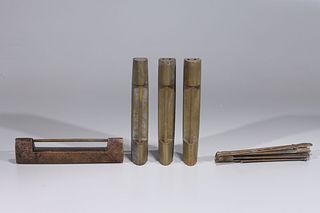 Group of Four Chinese Brass Locks