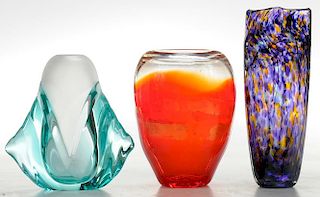 Three Glass Vases
