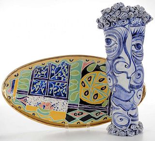 Two Decorative Ceramic Articles