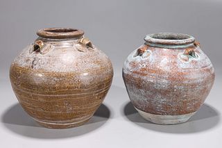 Two Large Antique Chinese Ceramic Jars
