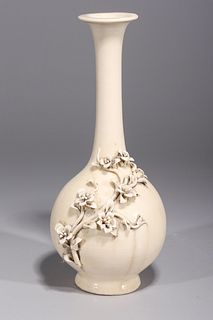 Chinese Blanc de Chine Porcelain Bottle Vase