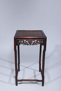 Chinese Carved Wood Side Table