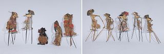 Large Group of Indonesian Shadow Puppets
