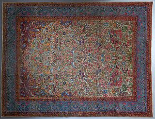 Fine Antique Persian Kirman Carpet, c. 1910, 9' 6 x 12'9. Provenance: Palmira, the Estate of Sarkis Kaltakdjian (Sarkis Oriental Rugs), Prairieville, 