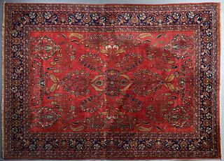 Persian Sarouk Carpet, 8' 5 x 11' 8. Provenance: Palmira, the Estate of Sarkis Kaltakdjian (Sarkis Oriental Rugs), Prairieville, Louisiana.