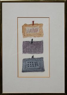 Ida Rittenberg Kohlmeyer (1912 - 1997, Louisiana), "Monoliths from Mind's Eye," 1981, mixed media on paper, signed and dated in pencil in middle recta