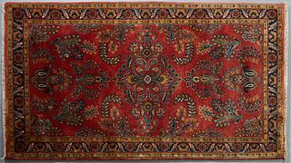 Sarouk Carpet, 3' 1 x 3' 5. Provenance: Palmira, the Estate of Sarkis Kaltakdjian (Sarkis Oriental Rugs), Prairieville, Louisiana.