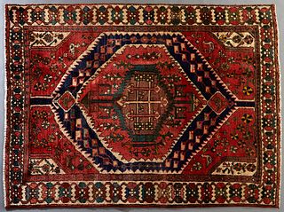 Semi-Antique Persian Bakhtiari Carpet, 4' 9 x 6' 2.