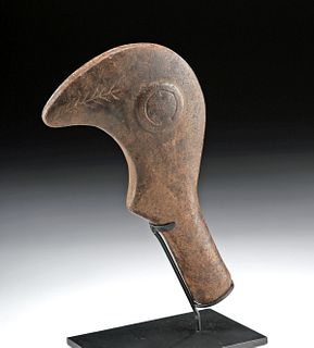Fine Mapuche Stone Ceremonial Scepter Clava Avian Form