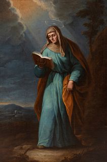 Madrid School; early eighteenth century. 
"Saint Anne. 
Oil on canvas. Relined.