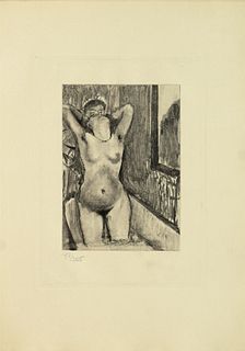 Edgar Degas (after) -Femme Debout dans une Baignoire