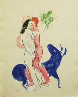 Marc Chagall - La Bete Bleue