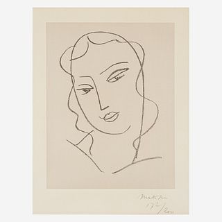 Henri Matisse (French, 1869-1954) Étude pour la Vierge: Tête Voilée [Plate 351]